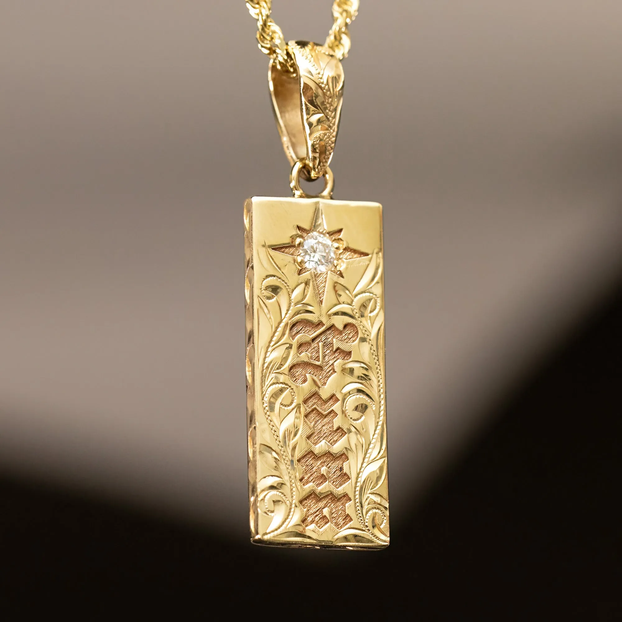 14K Gold Name Pendant [8mm] "The Hokupa'a"