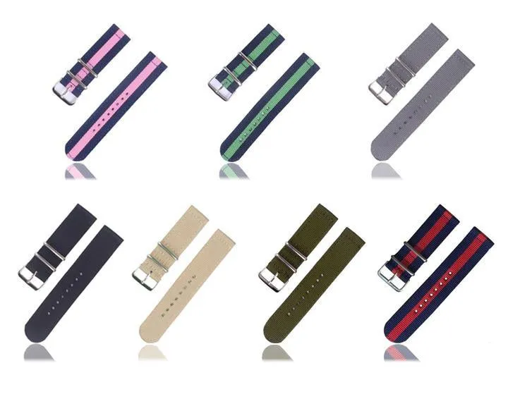 18/20/22mm Nato strap for Samsung Galaxy watch 46mm/42mm/Active 2 band Gear S3 Frontier/watch GT 2/Amazfit Bip bracelet