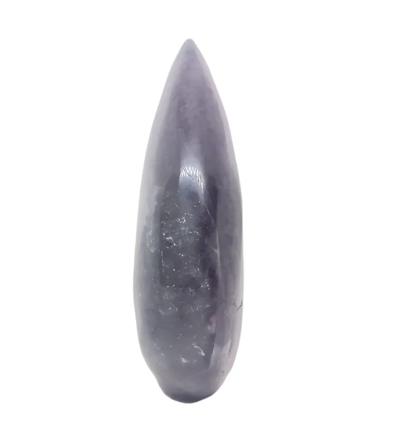 411G Purple Fluorite Crystal Teardrop Point