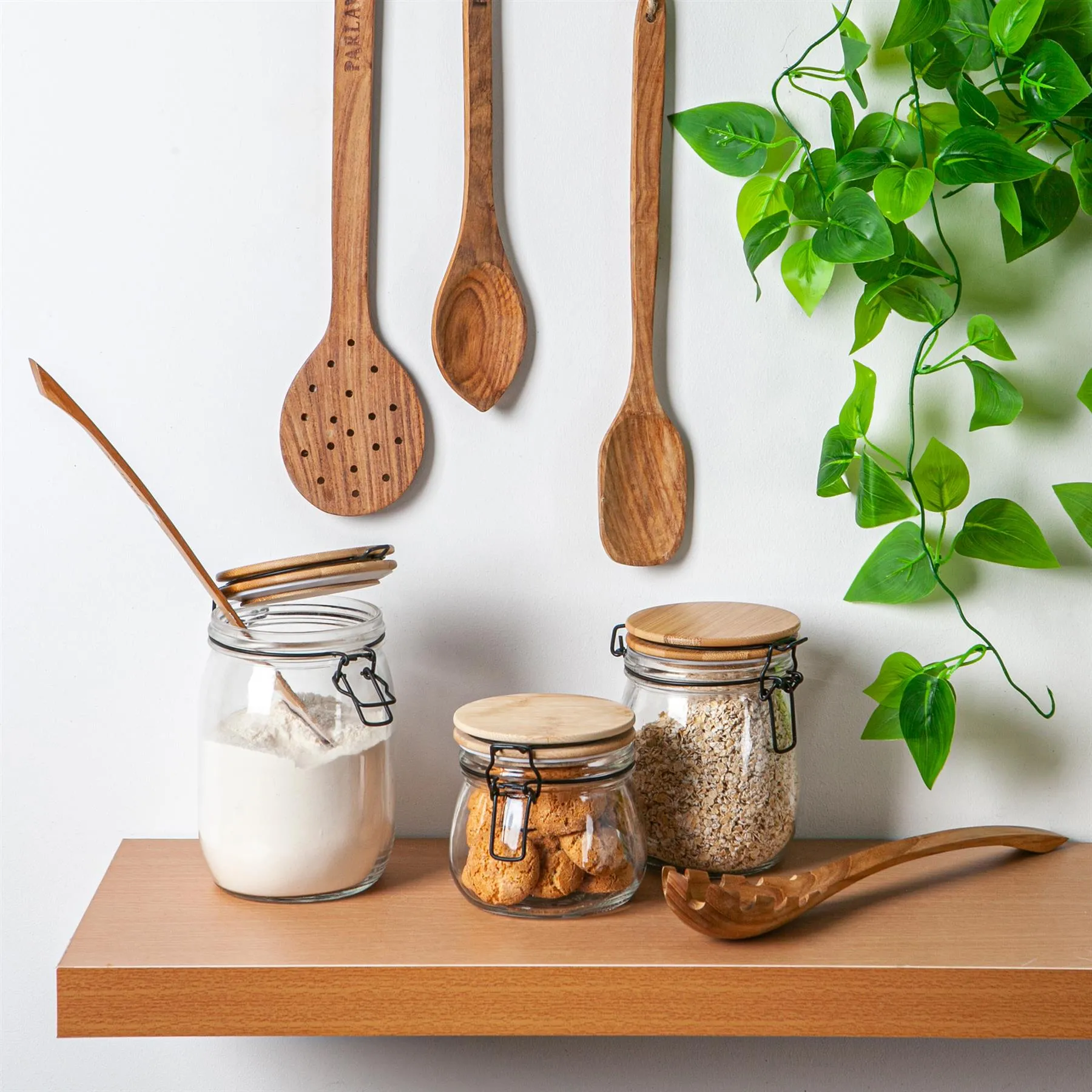 500ml Glass Storage Jar with Wooden Clip Lid - By Argon Tableware