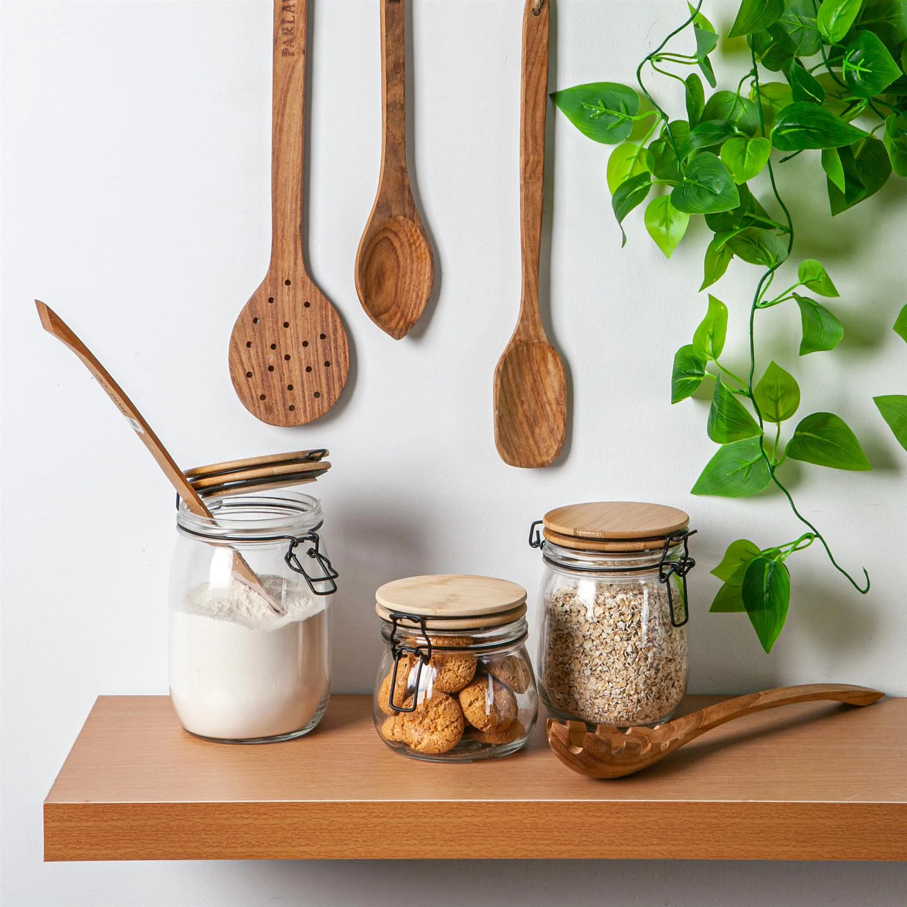 500ml Glass Storage Jar with Wooden Clip Lid - By Argon Tableware