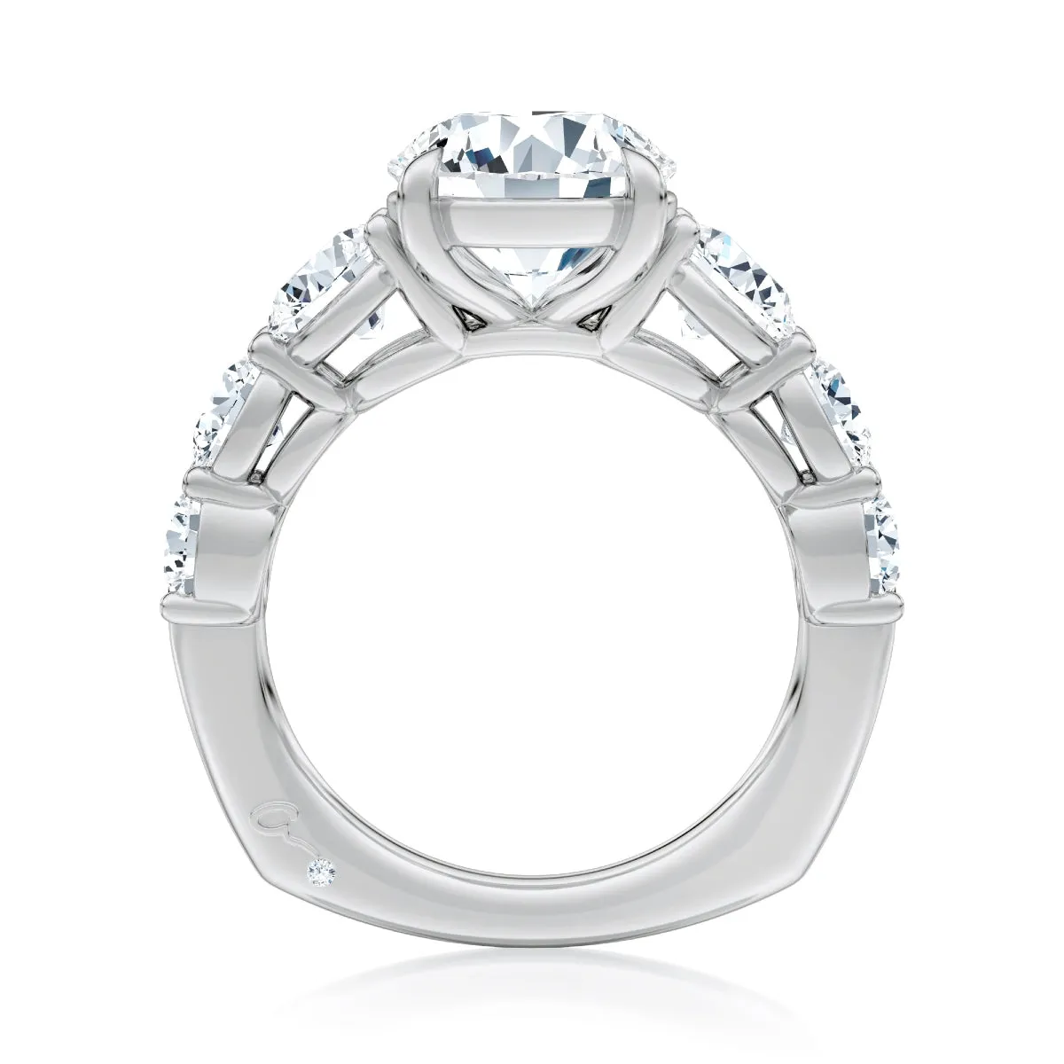 A. Jaffe Diamond Engagement Ring Setting in White Gold