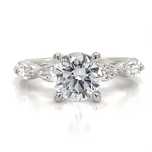 A. Jaffe Marquise Engagement Ring Setting in White Gold