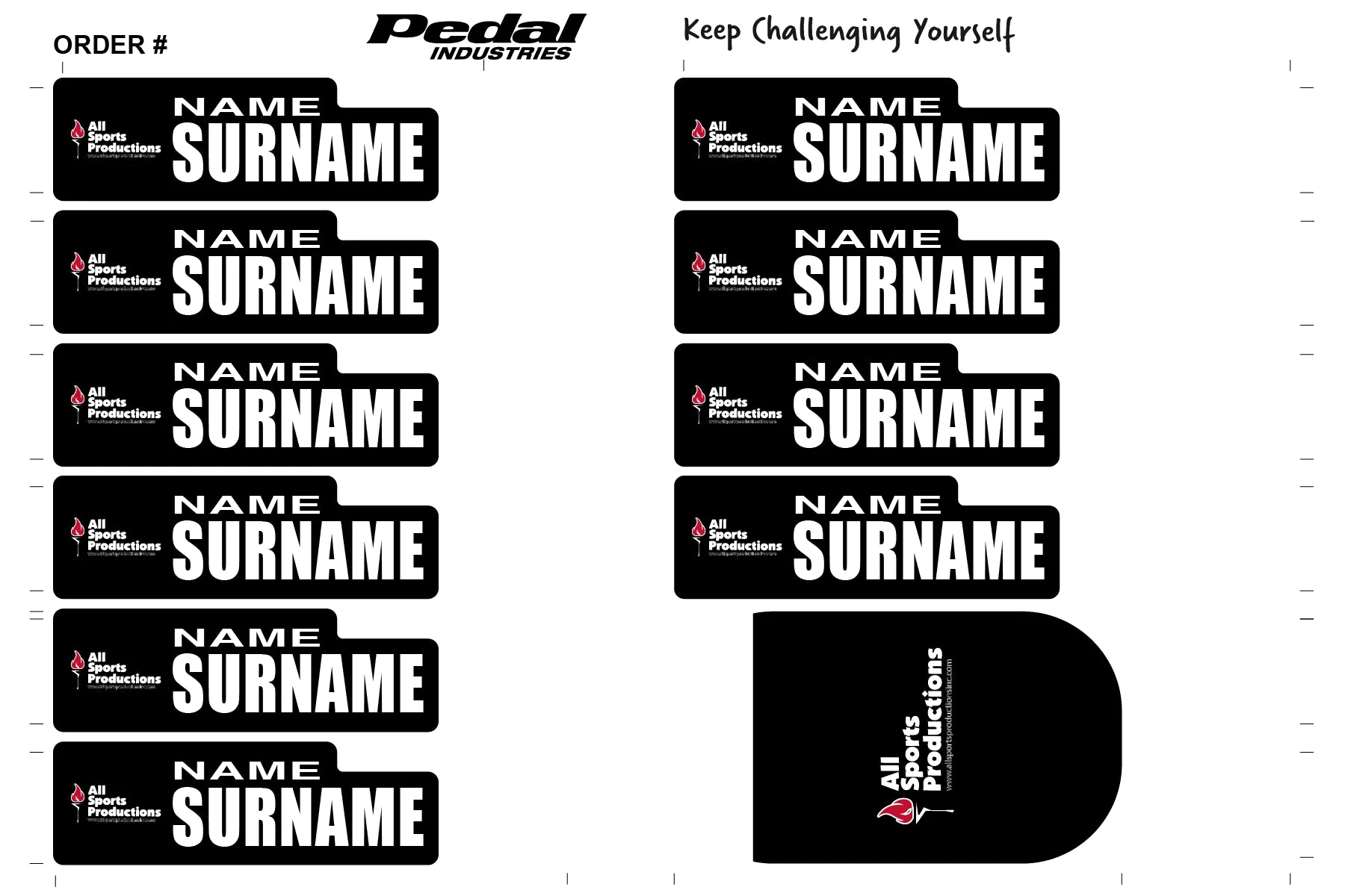All Sports Productions 2023 ID Sticker Bikes & Gear