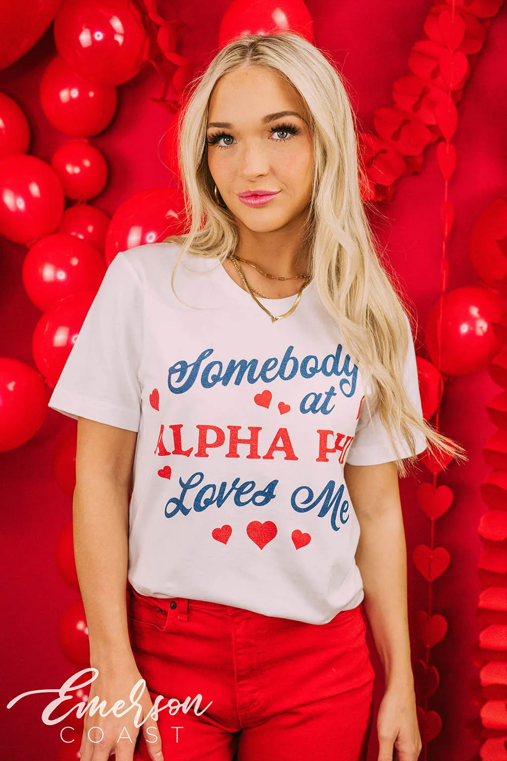 Alpha Phi PR Somebody Loves Me Tee