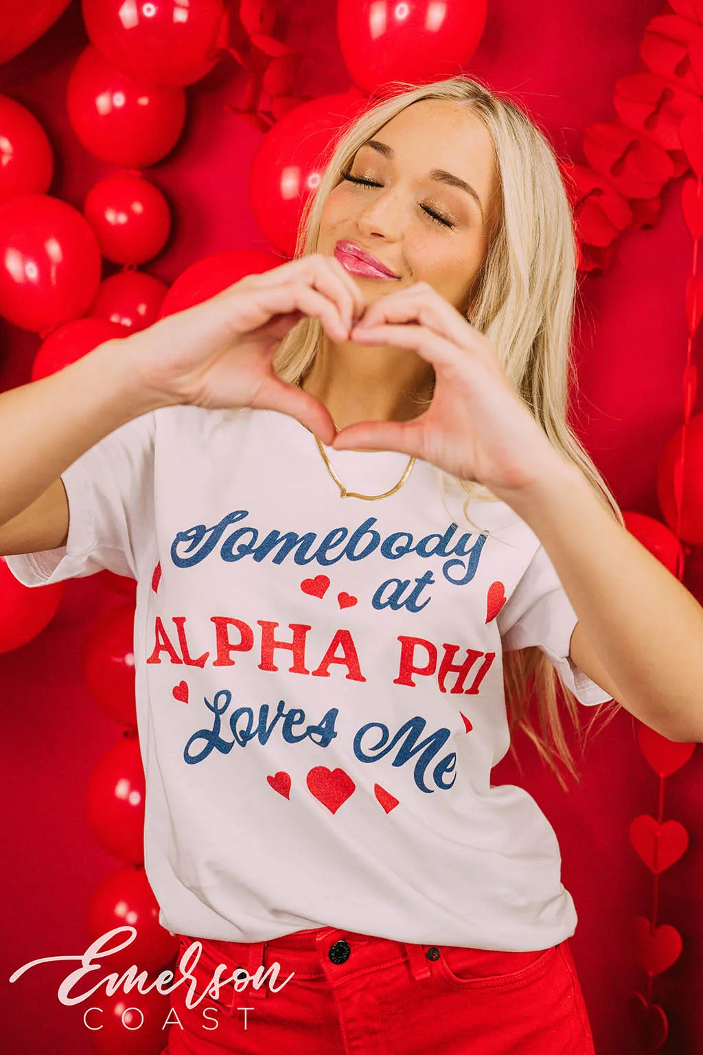 Alpha Phi PR Somebody Loves Me Tee