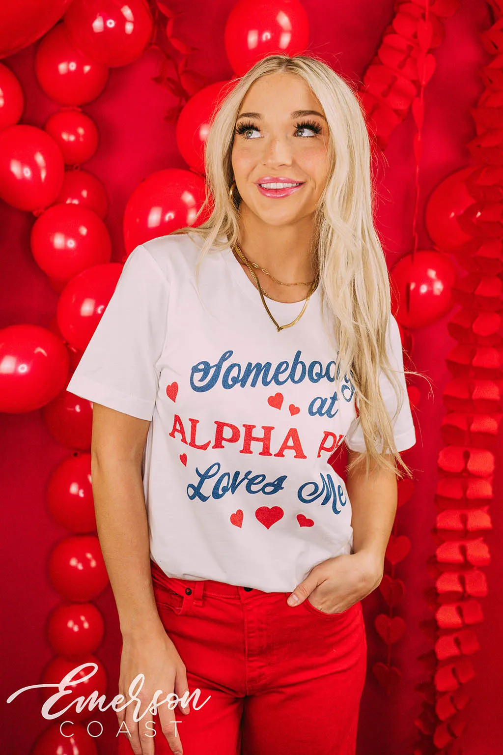 Alpha Phi PR Somebody Loves Me Tee