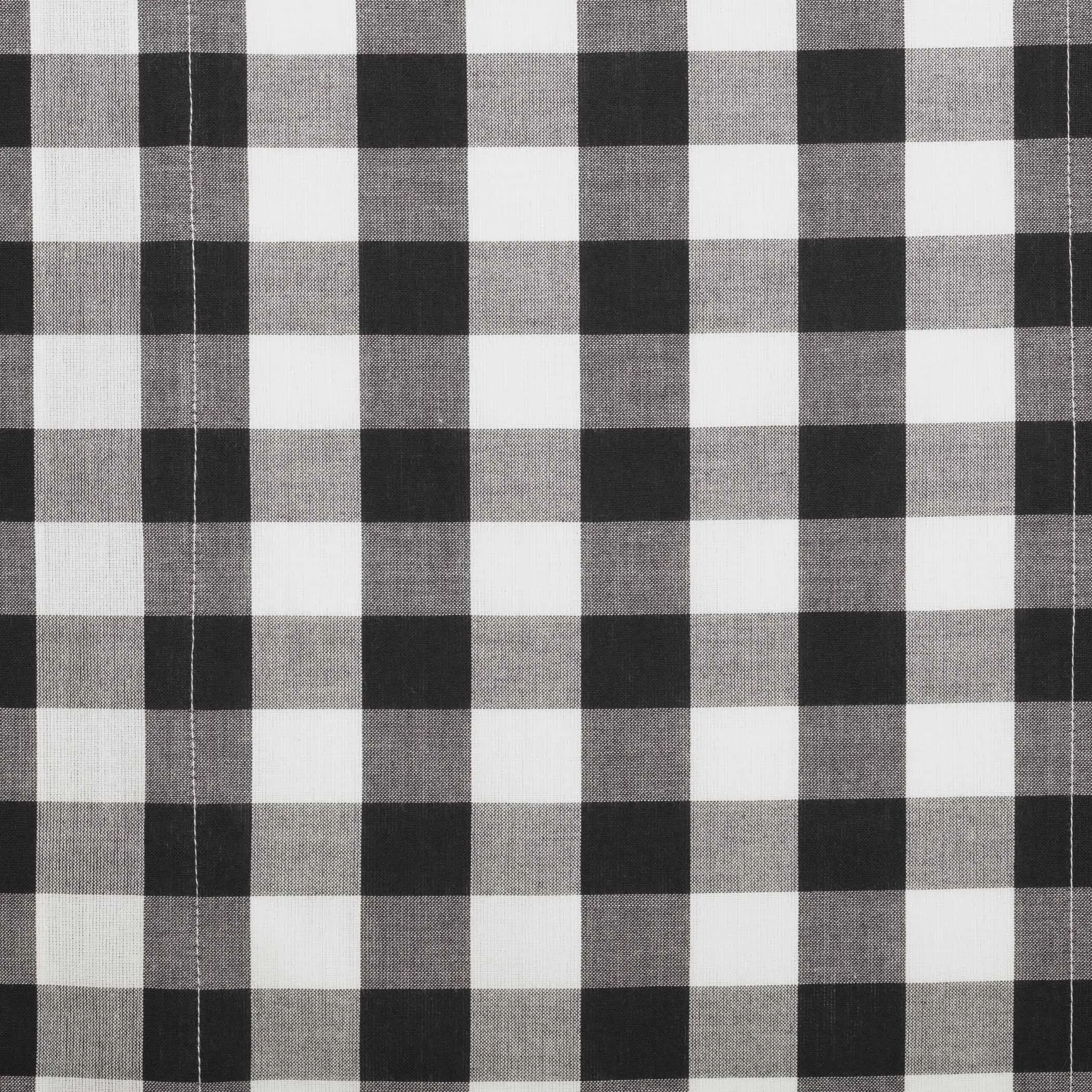 Annie Buffalo Black Check Ruffled Short Panel Set of 2 63x36