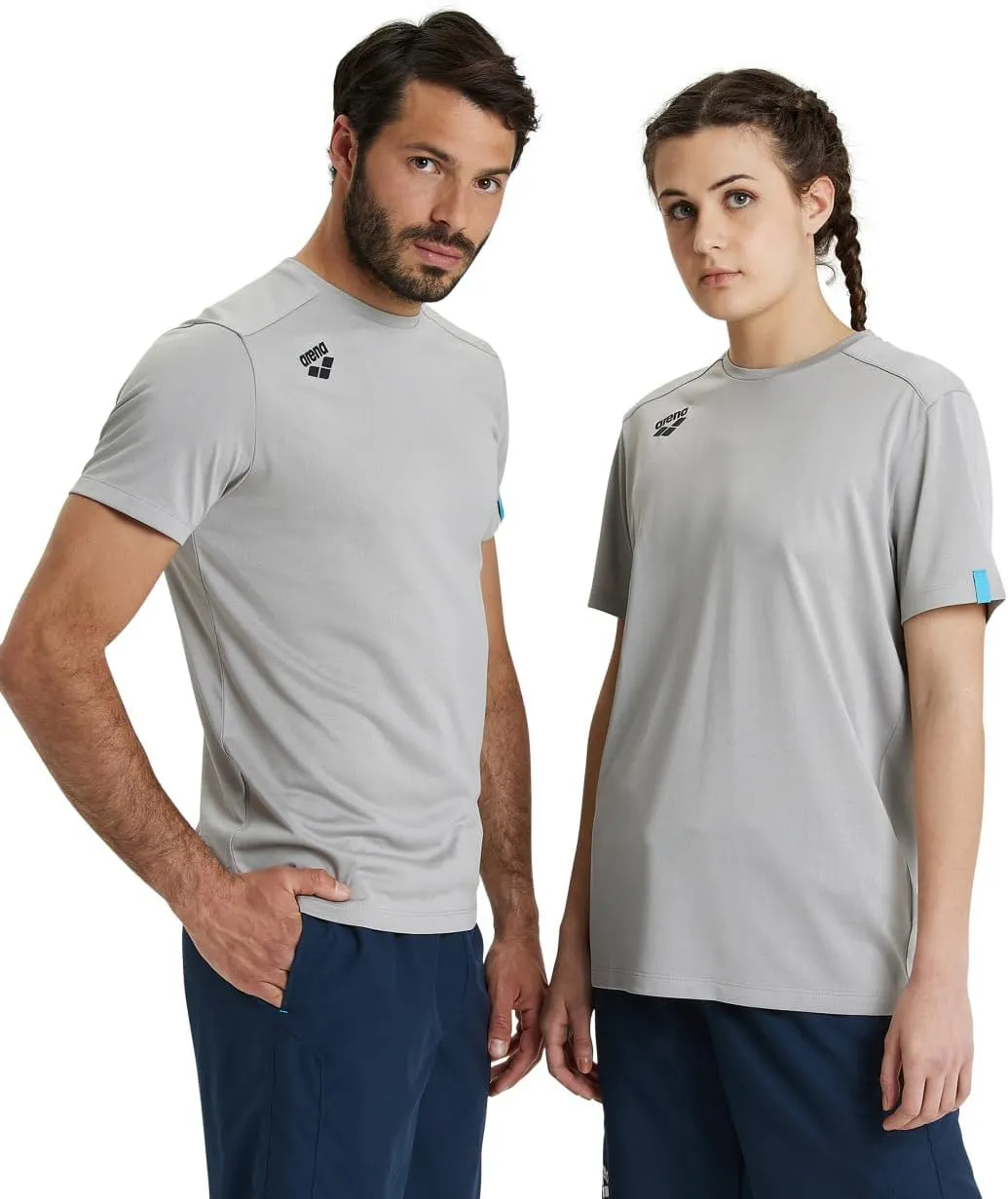 ARENA Team Unisex Solid T-Shirt Short Sleeve Crew Neck Regular Fit Workout Top Men's and Women's Quick Dry Active Tee