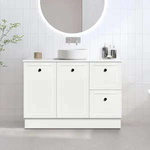 AUSTIN 1200mm Floor Standing Bathroom Vanity (Right Hand)   Bliss Stone Top