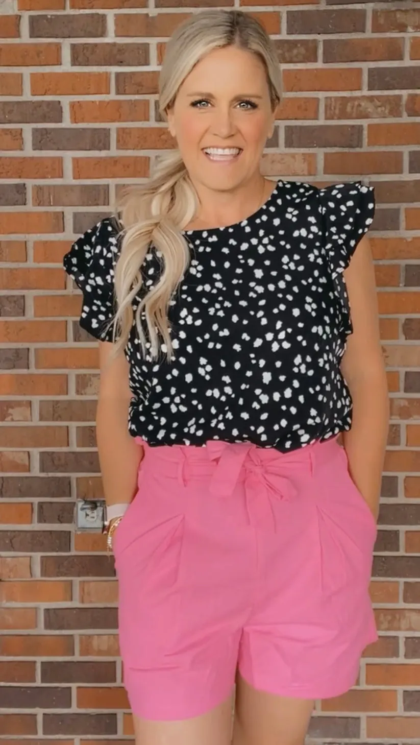 Barbie tie waist shorts