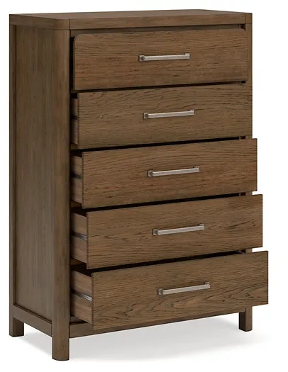 Cabalynn King Panel Bed with Storage with Mirrored Dresser and Chest