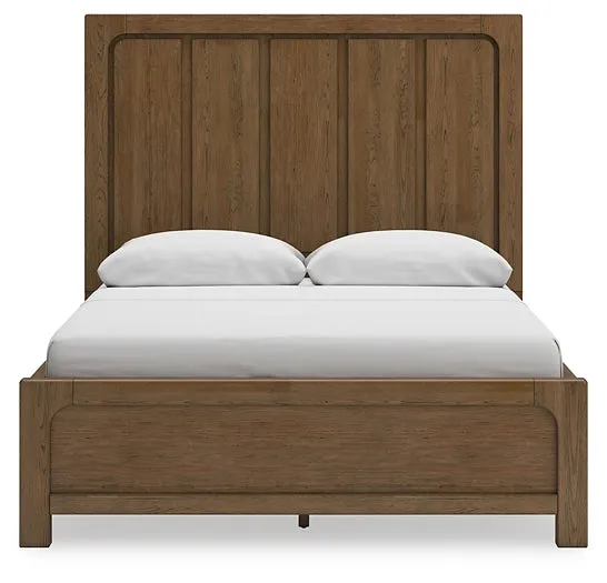 Cabalynn Queen Panel Bed with Storage with Mirrored Dresser and Chest