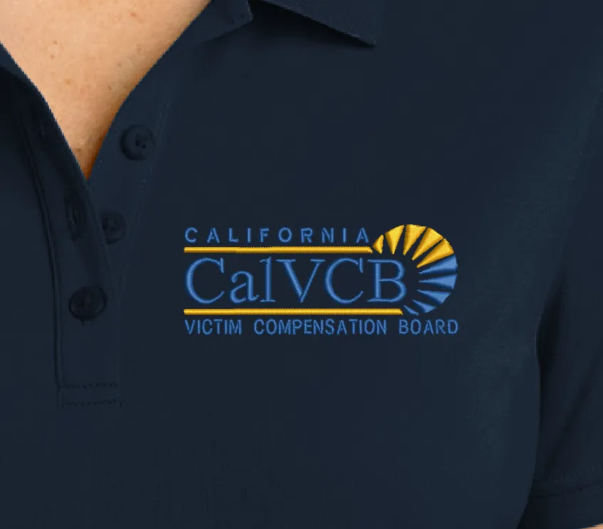 CalVCB California Victim Compensation Board - Custom Embroidered - Port Authority® Ladies Dry Zone® UV Micro-Mesh Polo. LK110