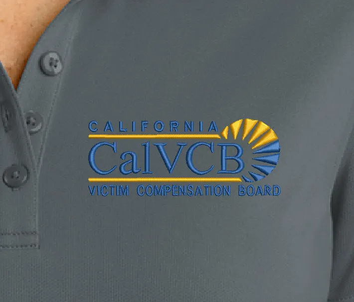 CalVCB California Victim Compensation Board - Custom Embroidered - Port Authority® Ladies Dry Zone® UV Micro-Mesh Polo. LK110