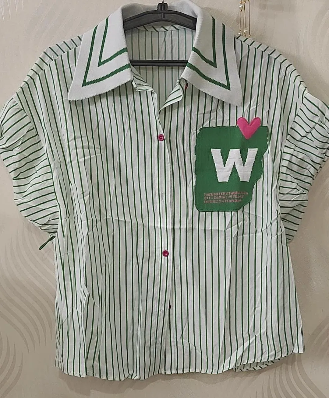 Celebrity style Cotton striped shirt