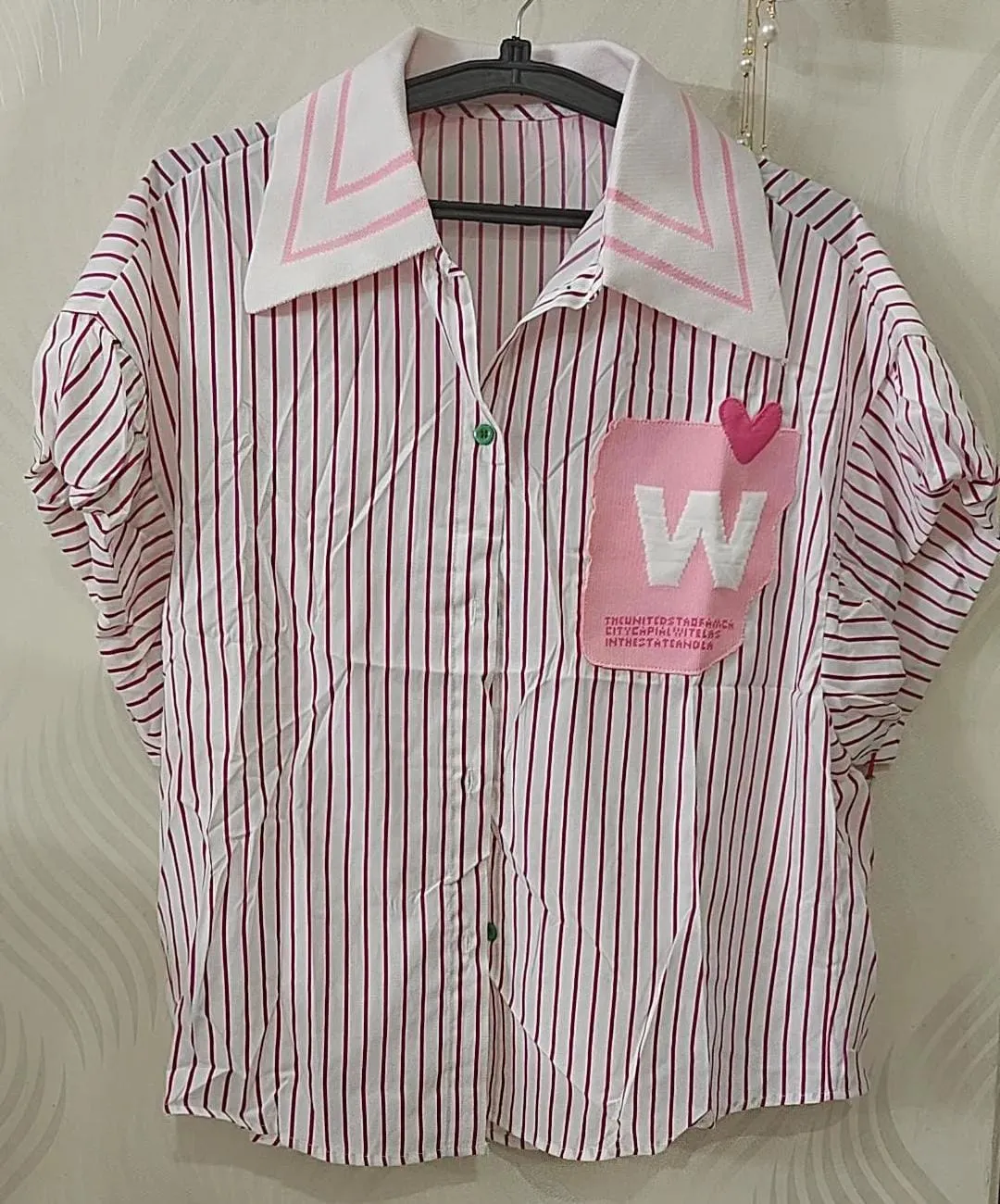 Celebrity style Cotton striped shirt