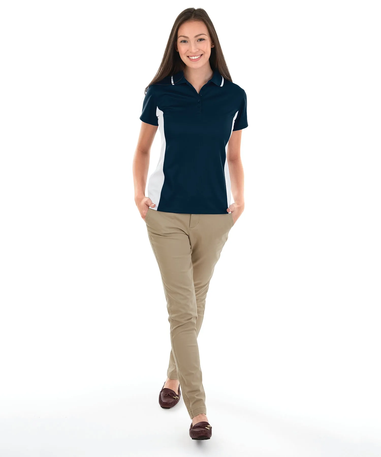 Charles River Women's Color Blocked Wicking Polo