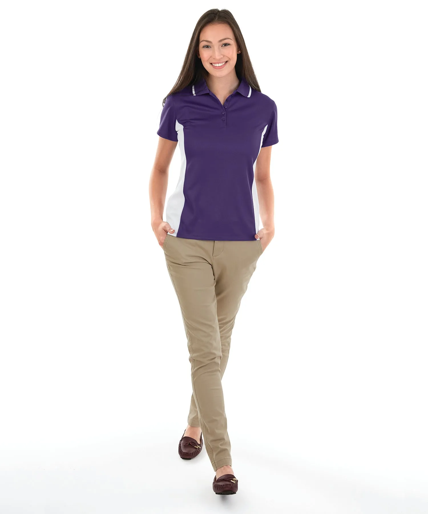 Charles River Women's Color Blocked Wicking Polo