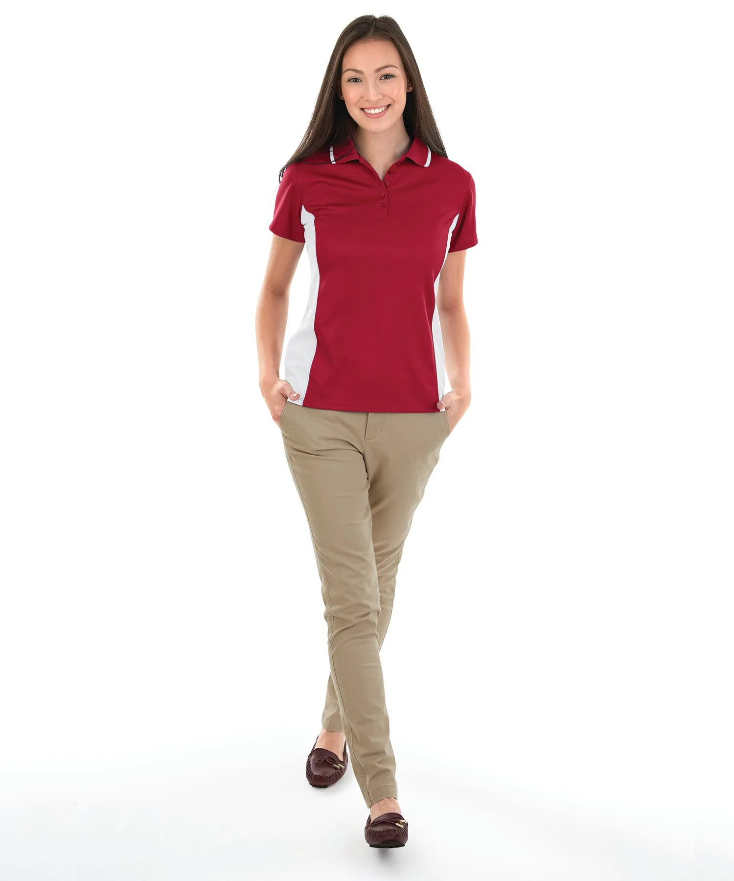 Charles River Women's Color Blocked Wicking Polo