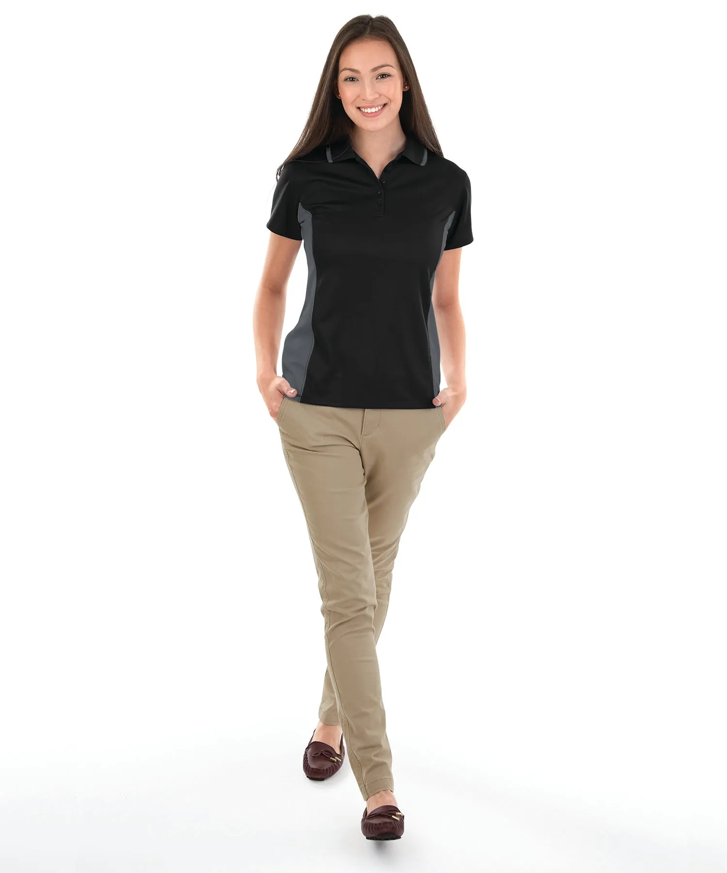 Charles River Women's Color Blocked Wicking Polo