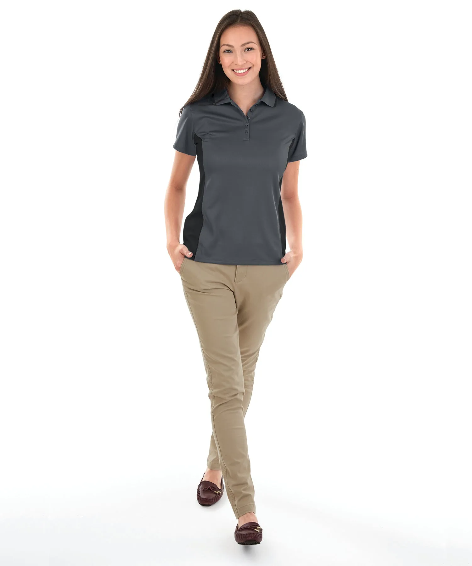 Charles River Women's Color Blocked Wicking Polo
