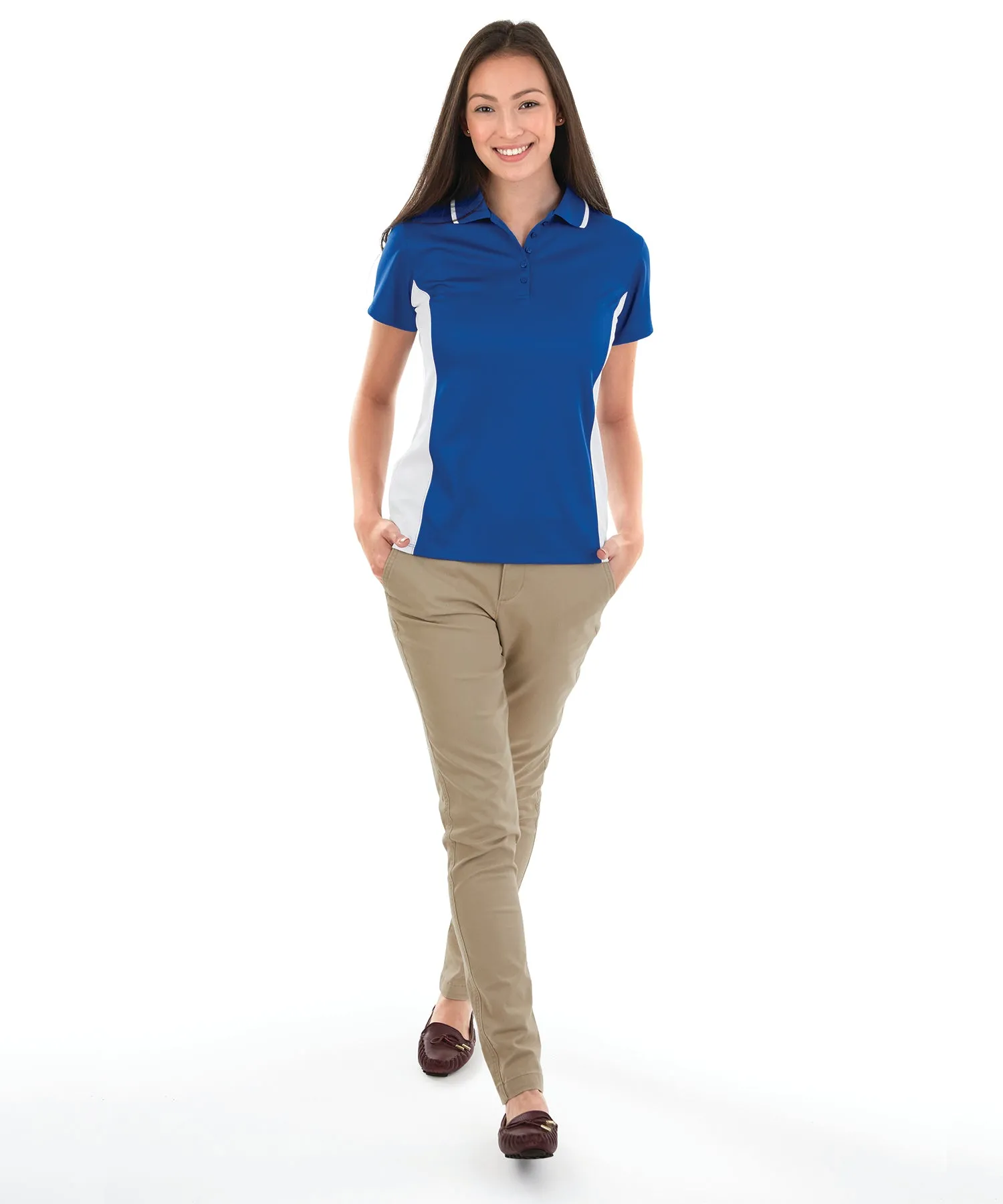 Charles River Women's Color Blocked Wicking Polo