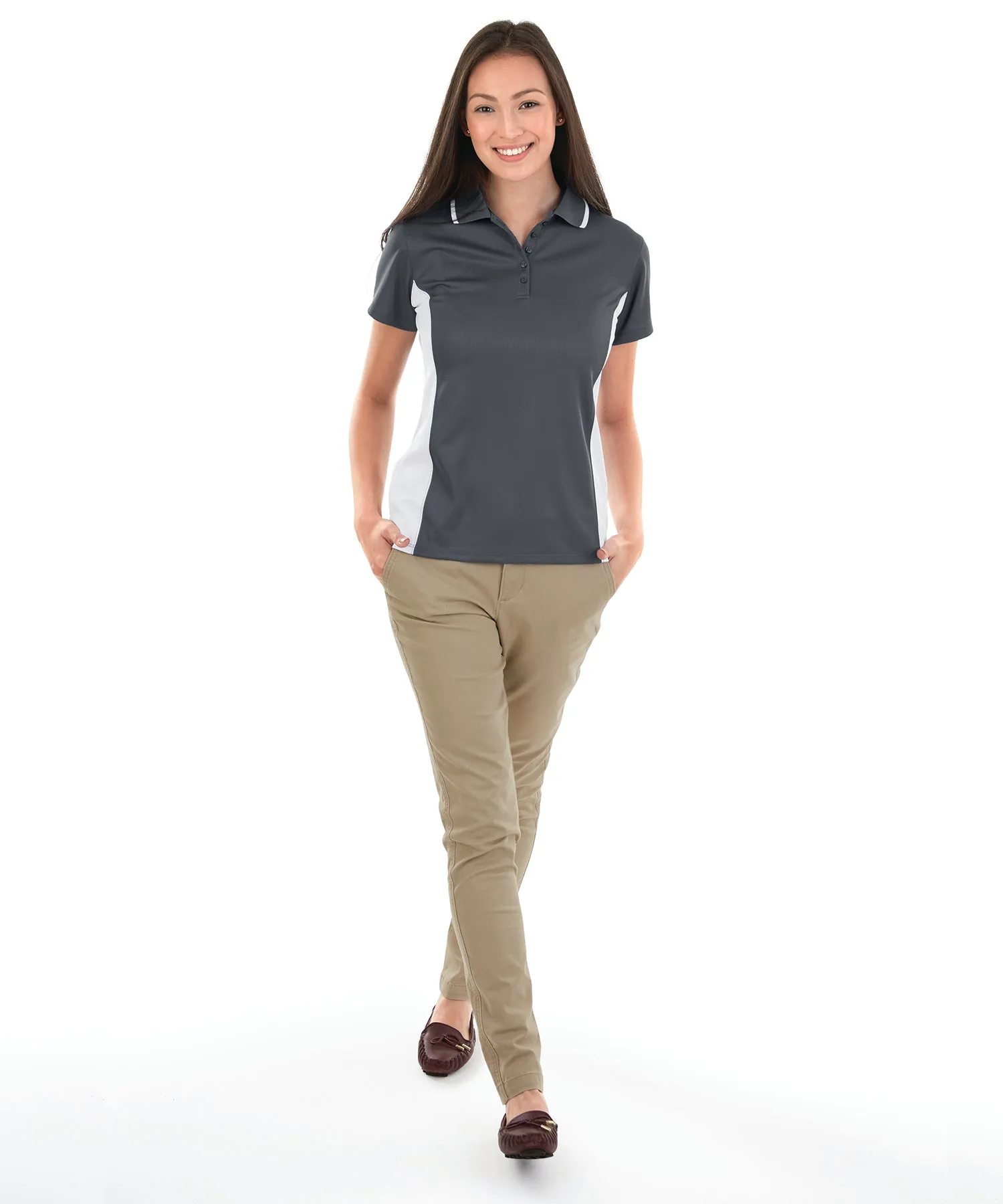 Charles River Women's Color Blocked Wicking Polo