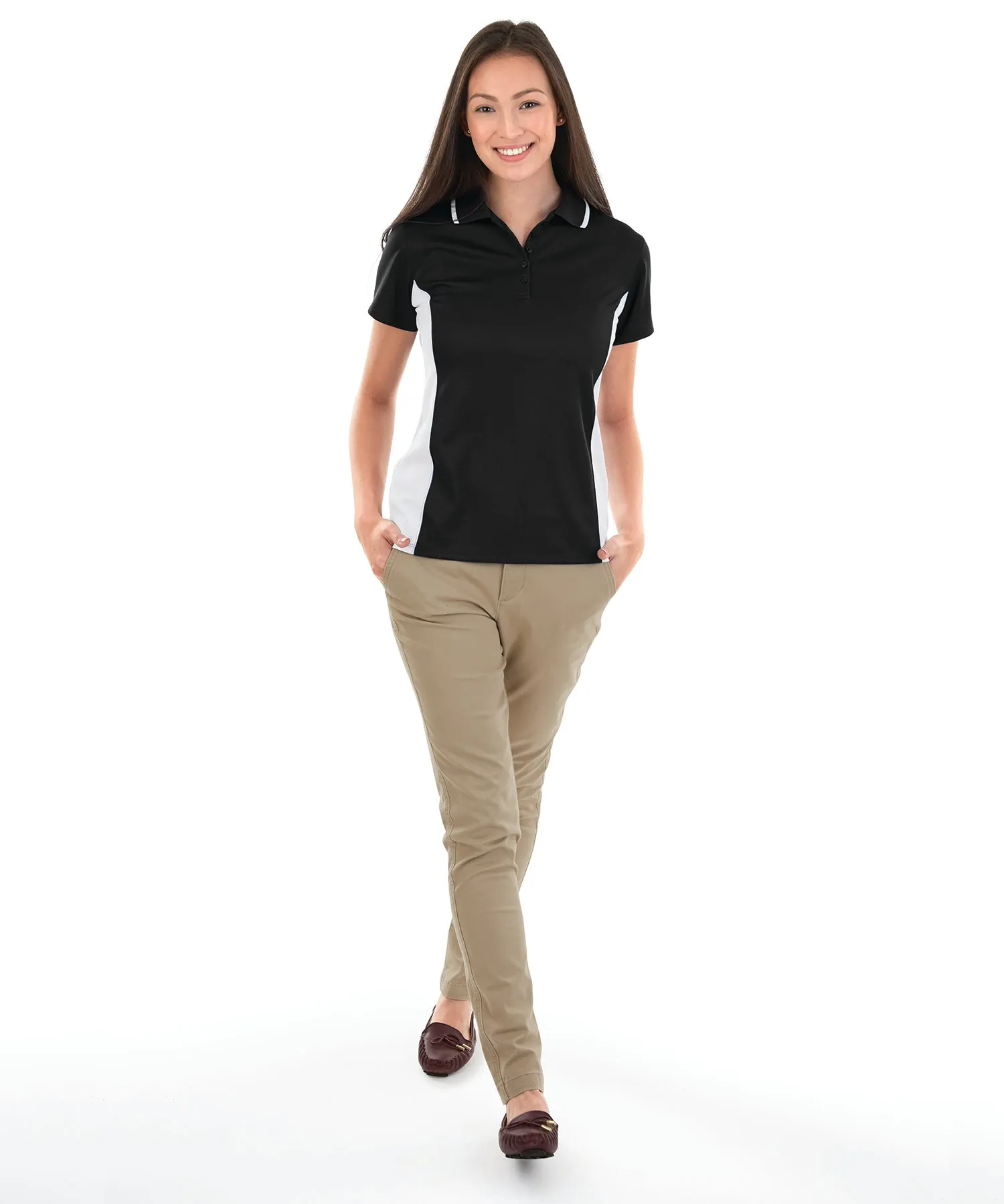 Charles River Women's Color Blocked Wicking Polo