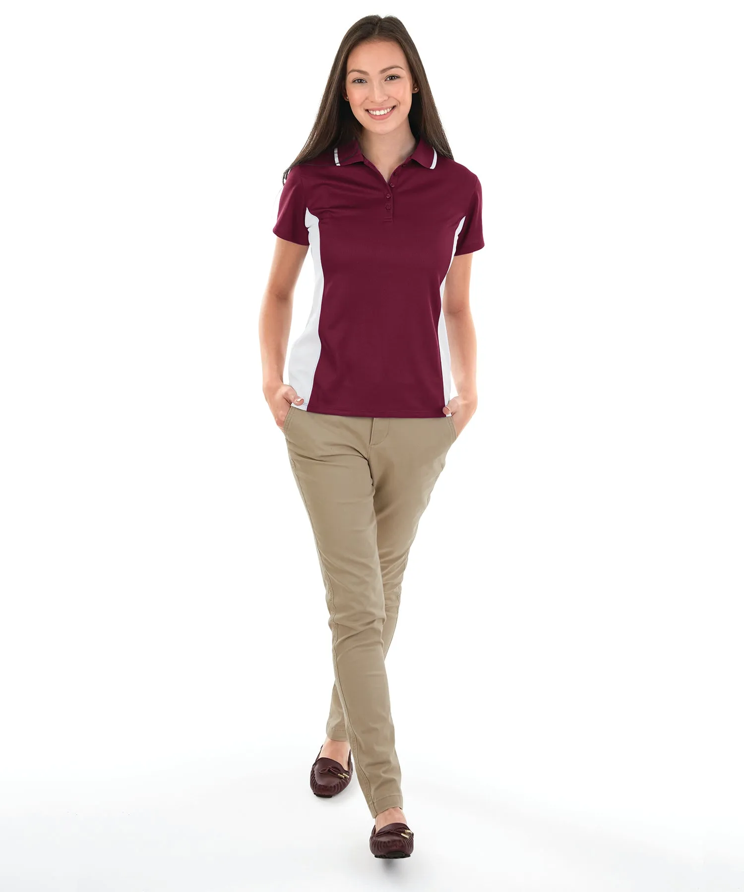 Charles River Women's Color Blocked Wicking Polo
