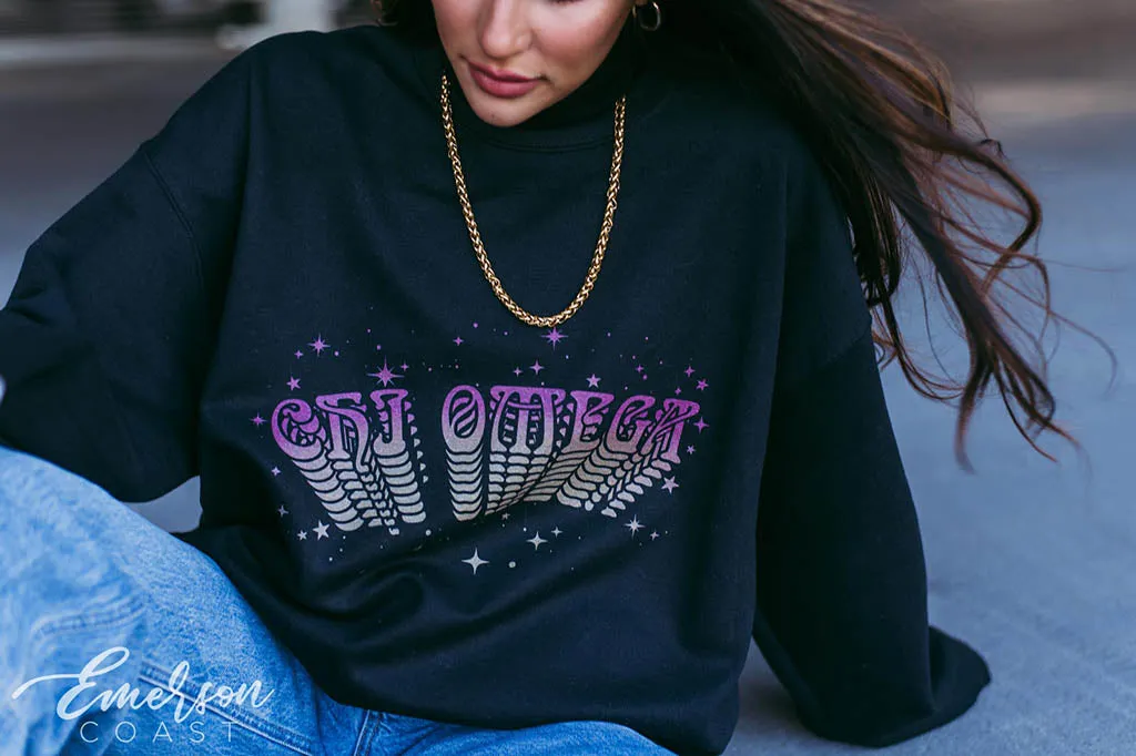Chi O 3D Stardust Sweatshirt