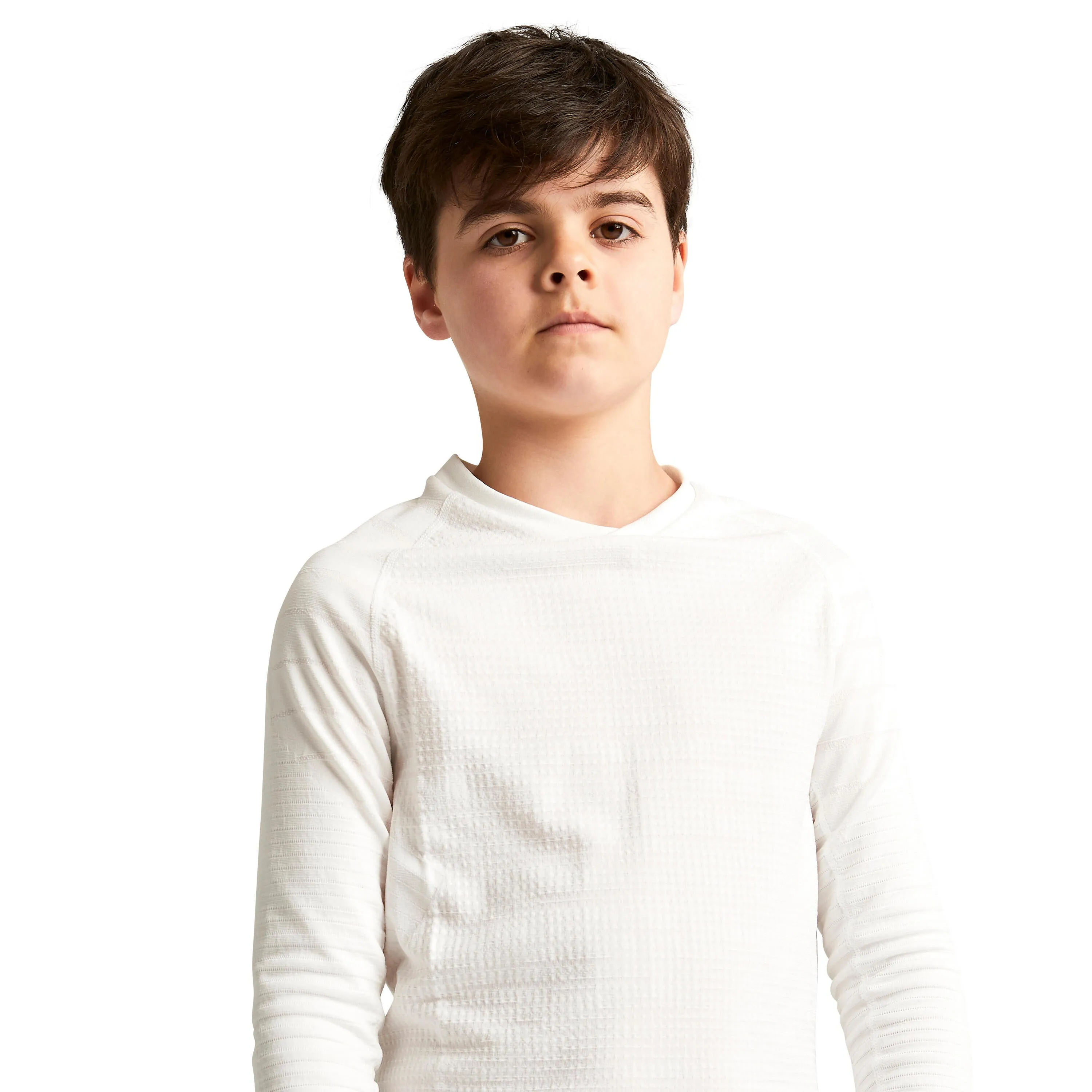 Children's football shirt with long sleeves - Keepdry 500 white KIPSTA, white