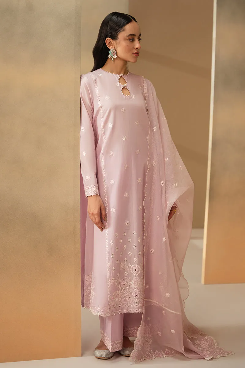 Cross Stitch Embroidered Mahiri Lawn – Lilac Grove