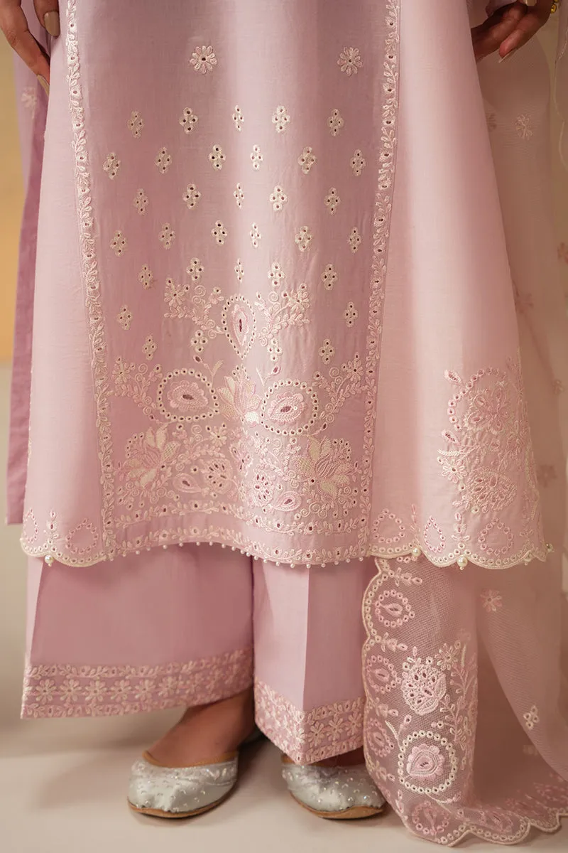 Cross Stitch Embroidered Mahiri Lawn – Lilac Grove