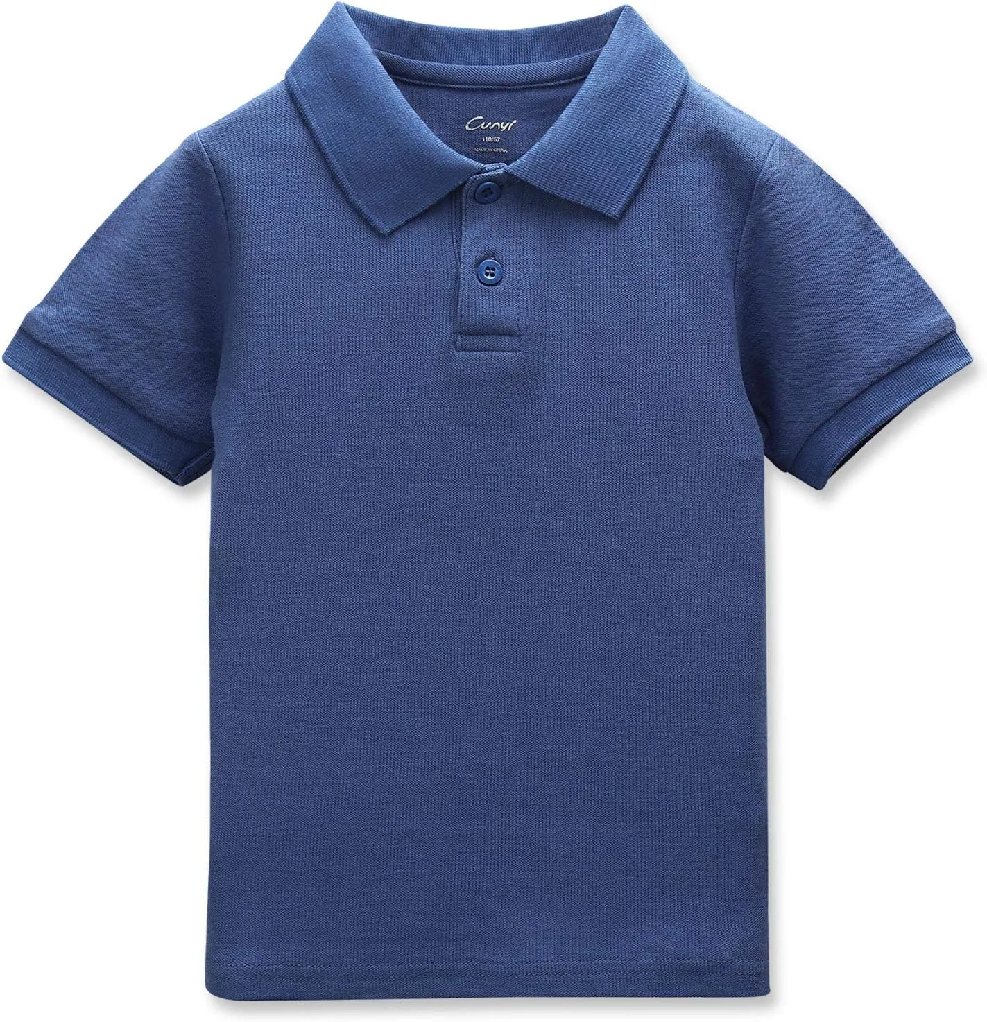 CUNYI Boys' Cotton Pique Polo Shirts Uniform Short Sleeve Tops