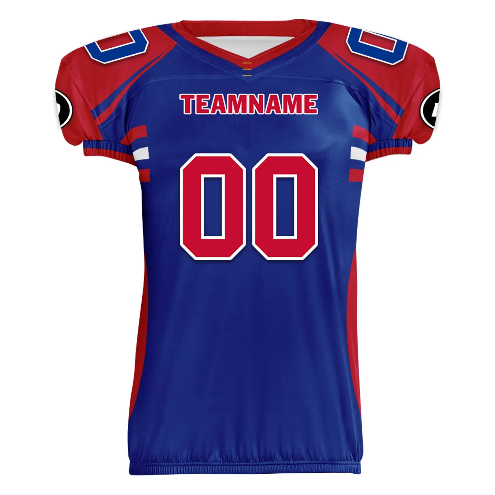Custom Blue Red New York High-Performance American Football Jersey FBJ06-D023001-4