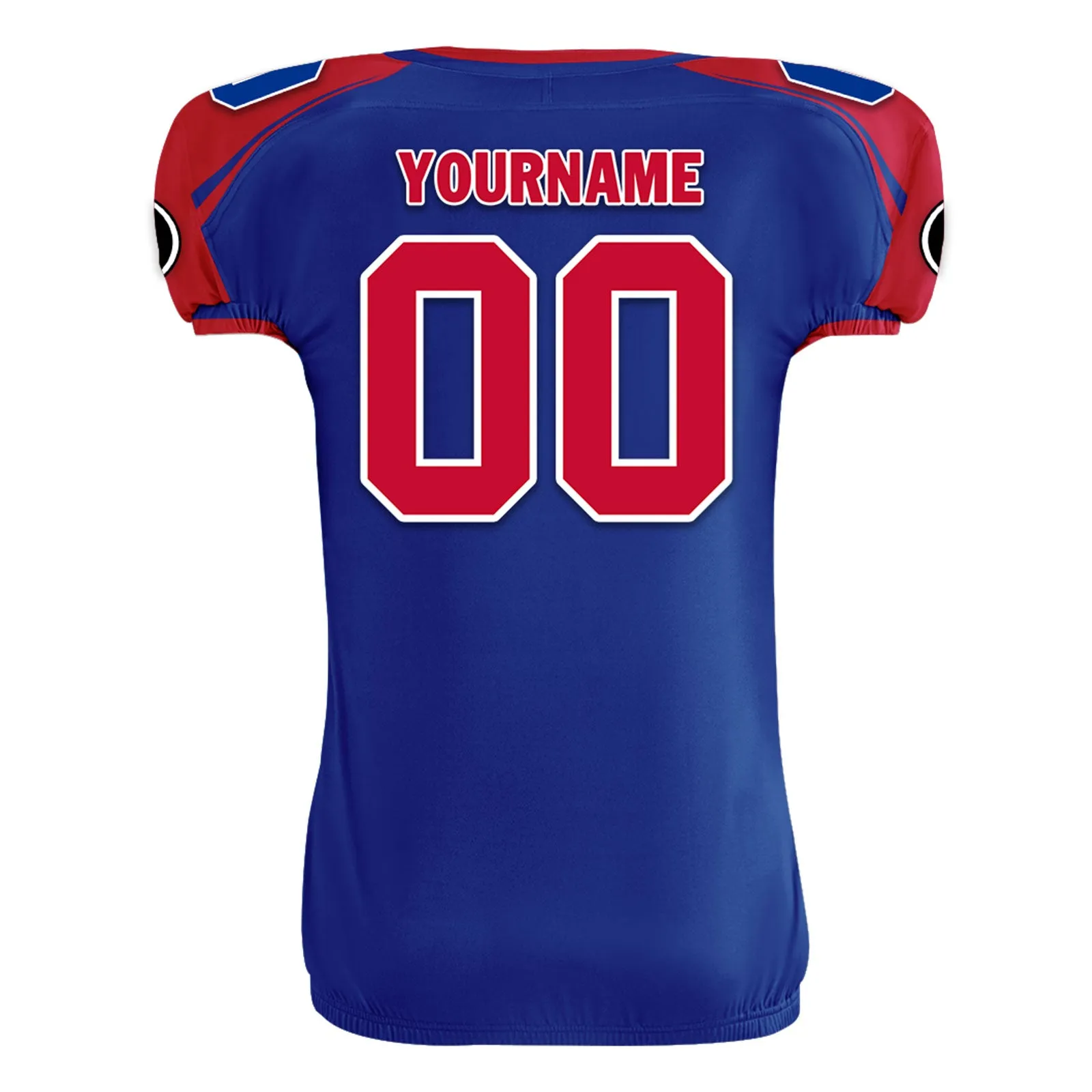 Custom Blue Red New York High-Performance American Football Jersey FBJ06-D023001-4