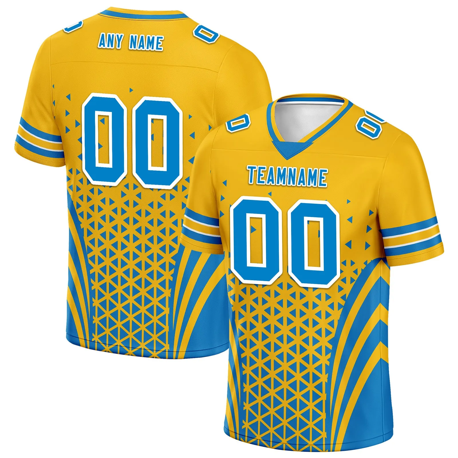 Custom Blue White California Personalized Authentic Football Jersey FBJ02-D023033-22