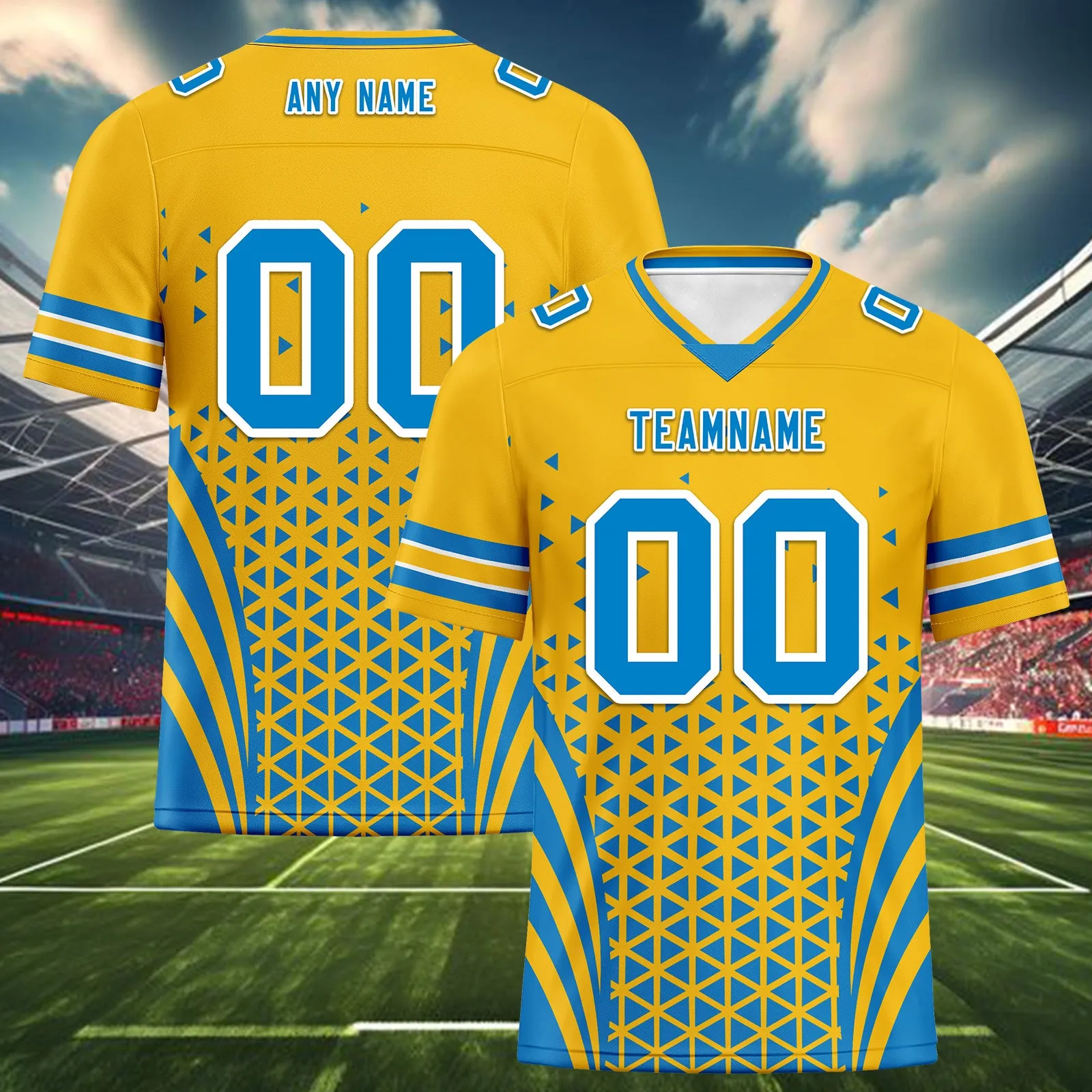 Custom Blue White California Personalized Authentic Football Jersey FBJ02-D023033-22