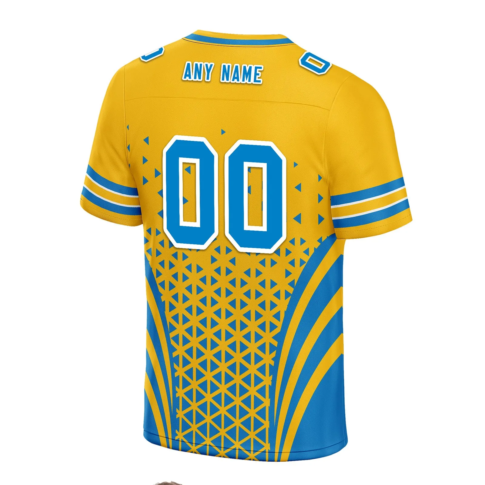 Custom Blue White California Personalized Authentic Football Jersey FBJ02-D023033-22