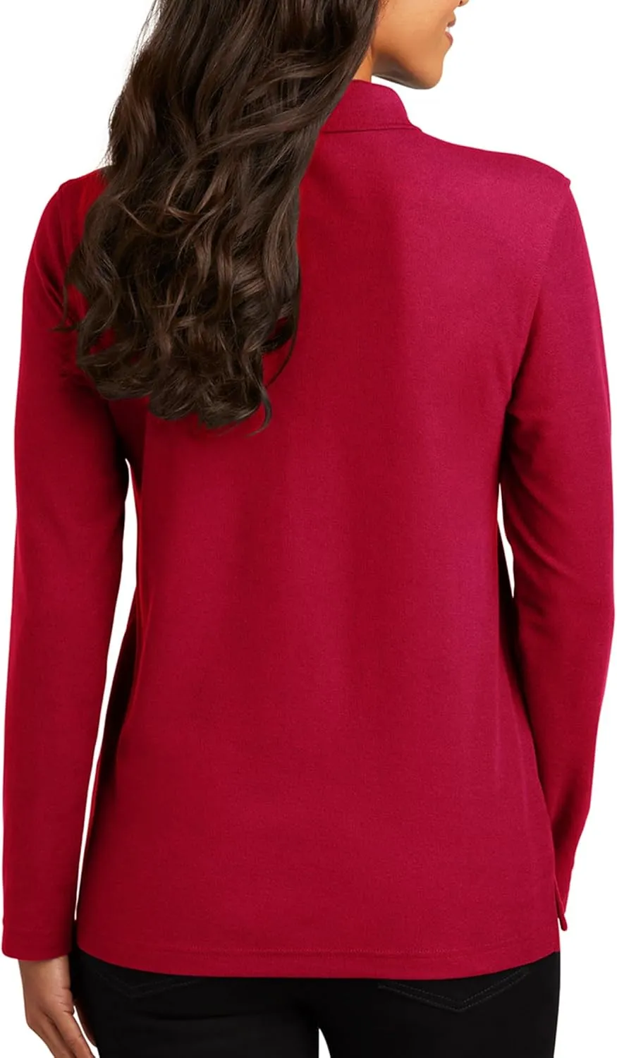 Custom Embroidered Long Sleeve Polo Shirt for Women Personalized Embroidery Text Name