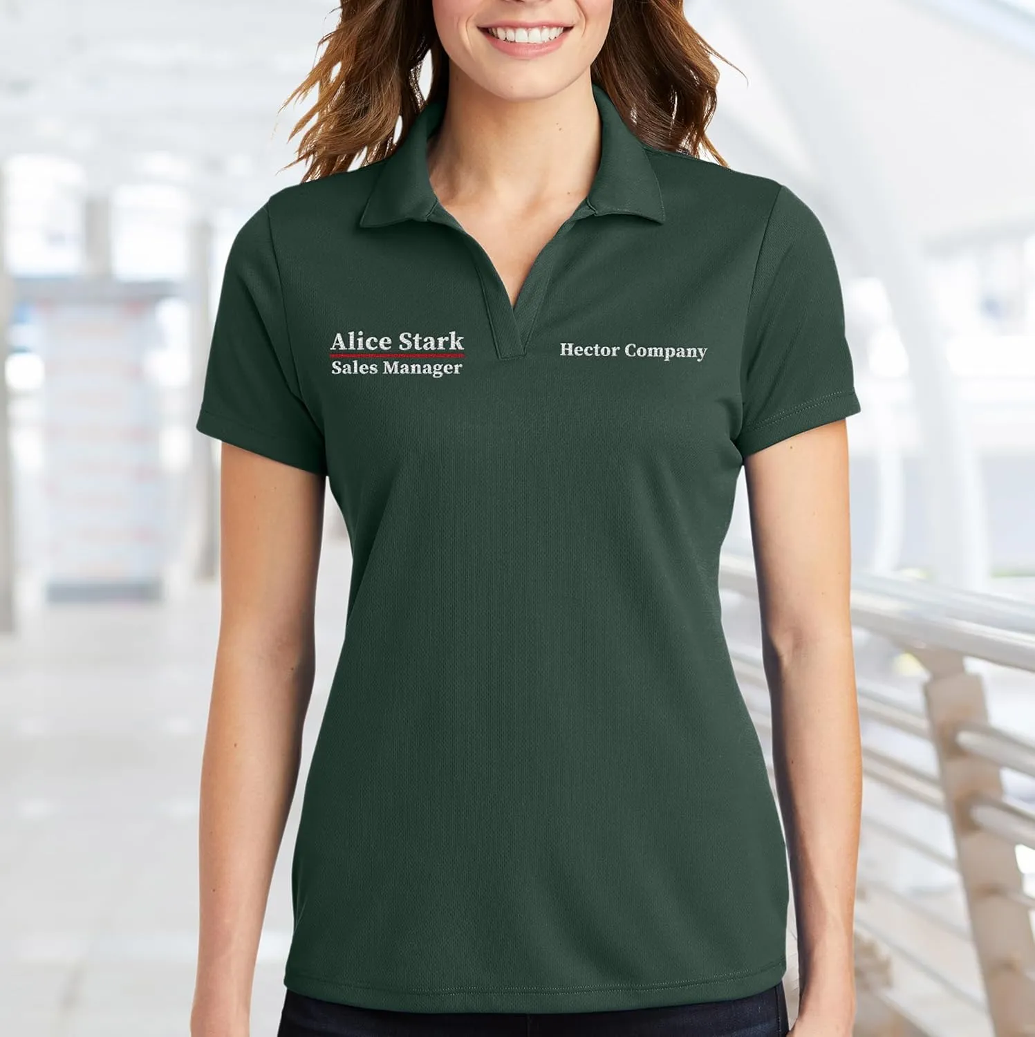 Custom Embroidered Polo Shirts for Women Personalized Embroidery Add Your Text Name