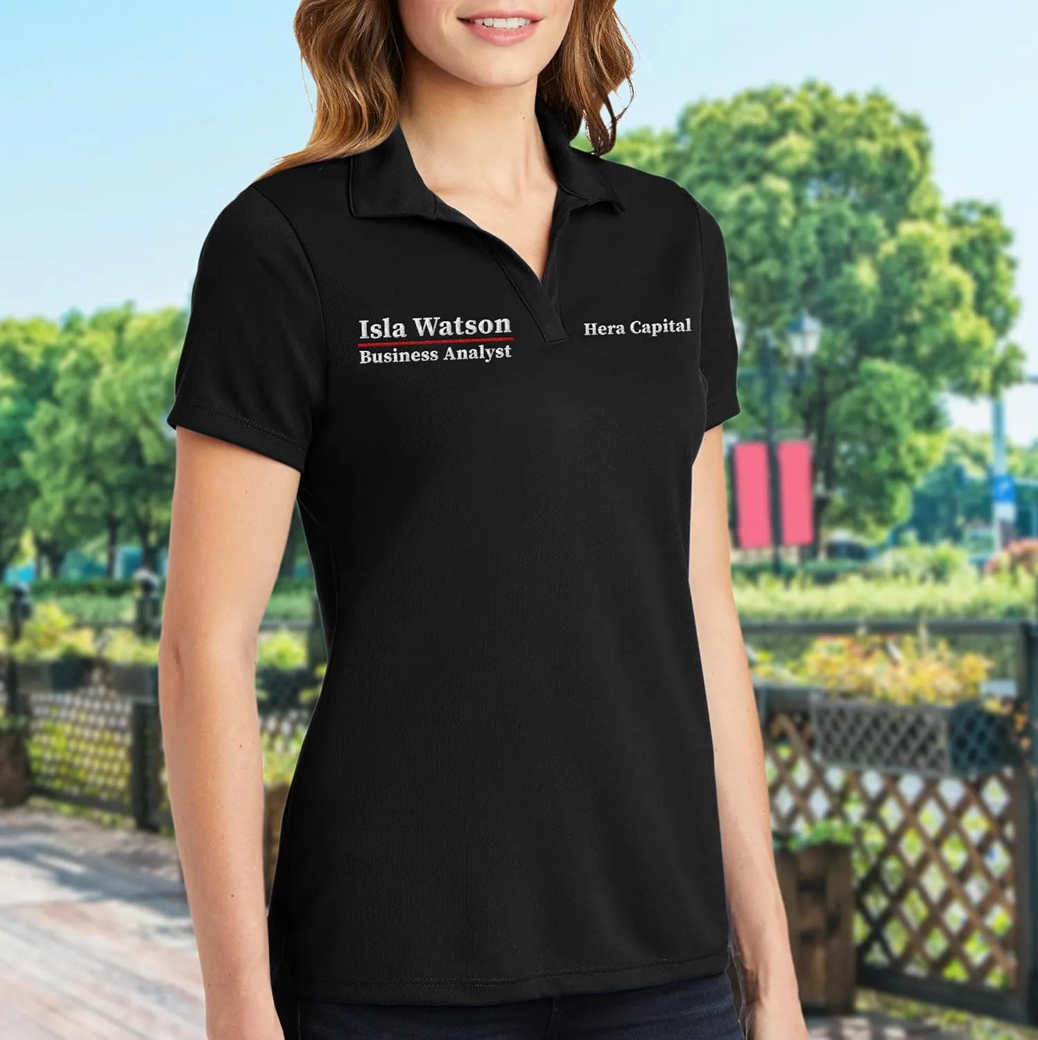Custom Embroidered Polo Shirts for Women Personalized Embroidery Add Your Text Name