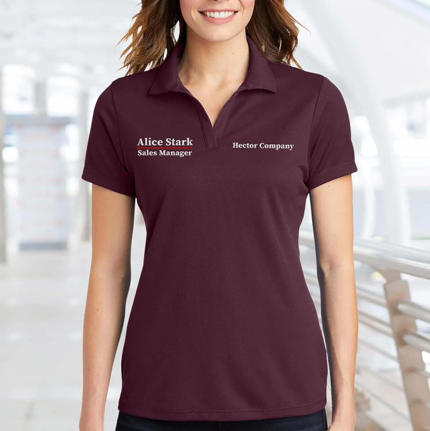 Custom Embroidered Polo Shirts for Women Personalized Embroidery Add Your Text Name