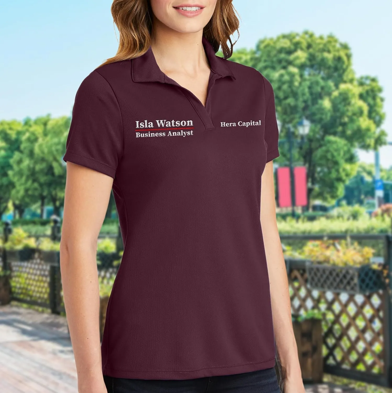 Custom Embroidered Polo Shirts for Women Personalized Embroidery Add Your Text Name