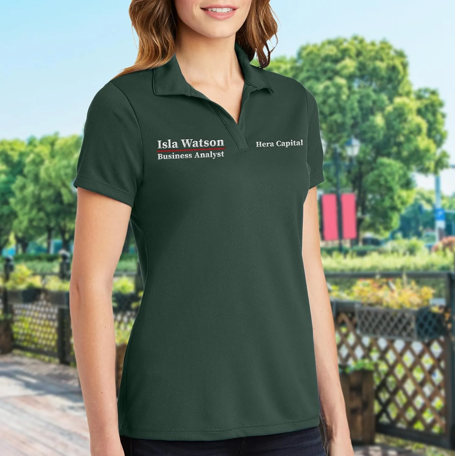 Custom Embroidered Polo Shirts for Women Personalized Embroidery Add Your Text Name
