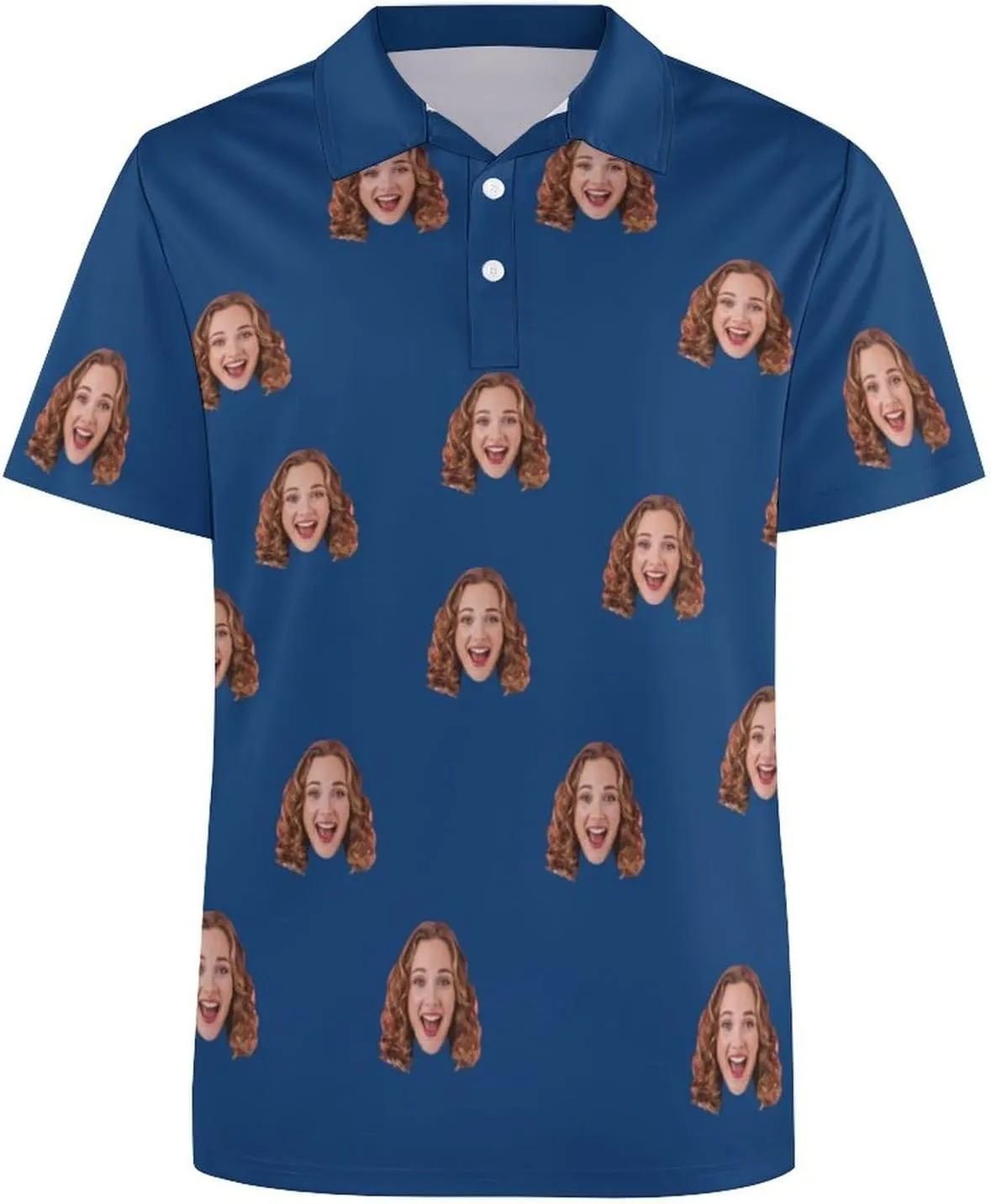 Custom Golf Polo T Shirts for Men Design Your Own Personalized Customized Dog Face Short Sleeve T Shirt with Photo Text