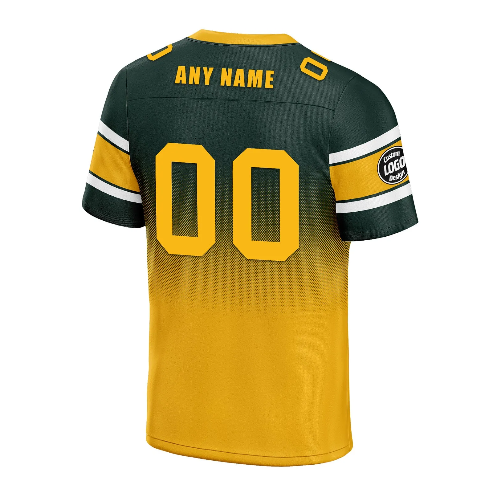 Custom Green Yellow Green Bay Football Jersey and Hat Combo Offer Personalized Combo ZH-D020326-13