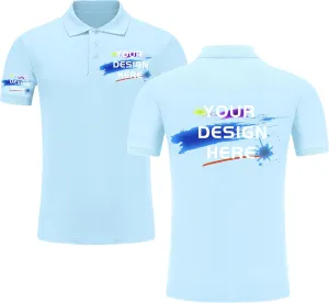 Custom Polo Shirt for Men Customized Golf T Shirts Design Your Own Front Back Personalized Tee PrintLogo Name
