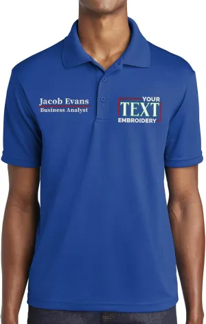 Custom Polo Shirt for Men Personalized Embroidered Short Sleeve Polo Golf Shirt Add Your Text Name